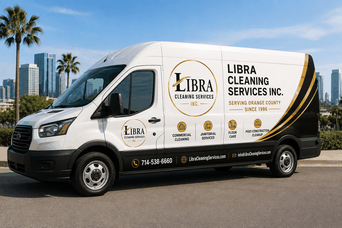 Libra Cleaning Services branded service van